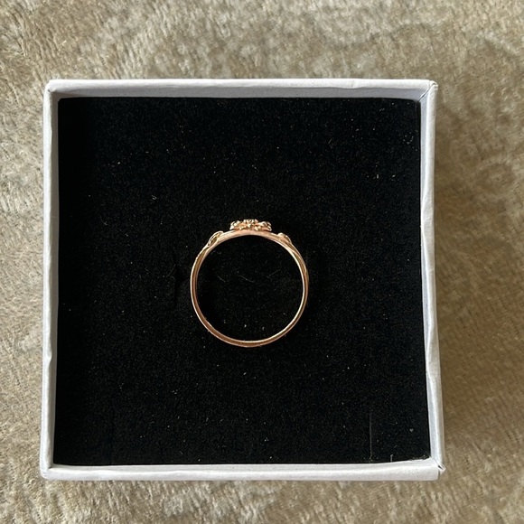 Brand New 14K Gold Plated Rose Gold Daisy Flower Ring Size 7 April Floral - Picture 8 of 12